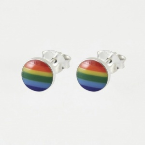 Sterling Silver Rainbow Studs
